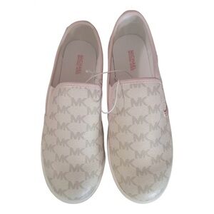 Michael Kors White and Pink Slip-On Shoes